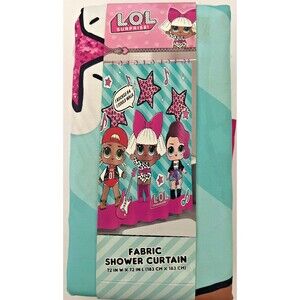 NEW LOL Surprise Kids 72in x 72in Decorative Fabric Shower Bathtub Curtain